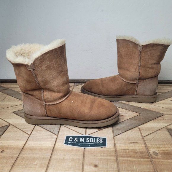 UGG Australia Bailey Button Shearling Chestnut - Picture 6 of 9
